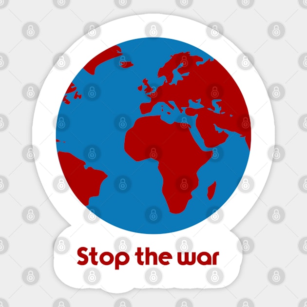 Red Earth Stop the War Sticker by RanithuMendis